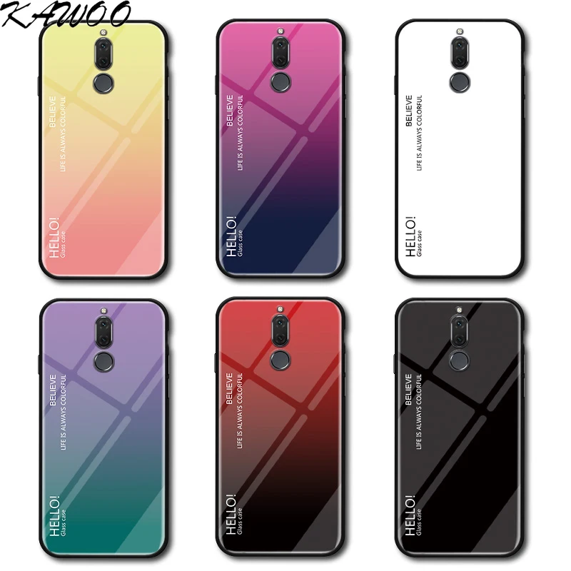 Роскошный Жесткий чехол из закаленного стекла с градиентом для Huawei P10 Lite Nova 3i Capa