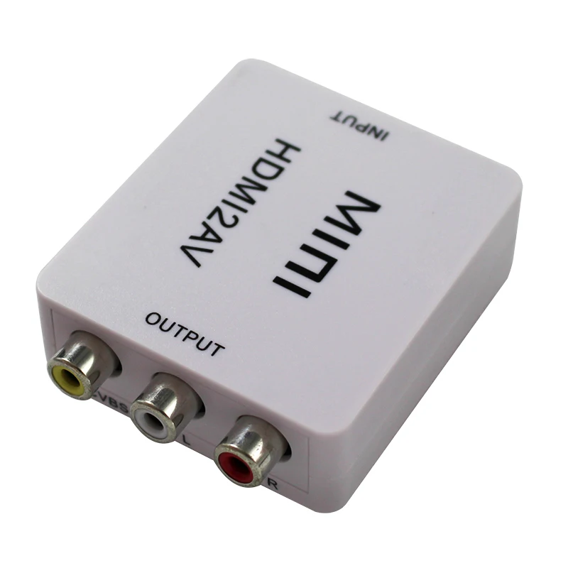 

HDMI TO AV Scaler Adapter HD Video Converter Box HDMI to RCA AV/CVSB L/R Video 1080P HDMI2AV Support NTSC PAL Wholesale