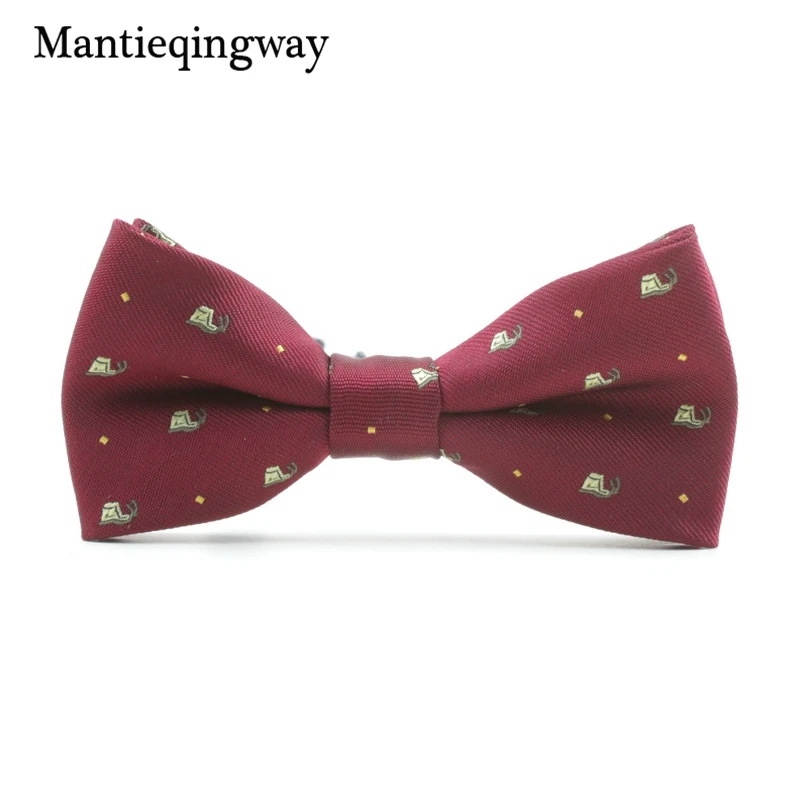 Mantieqingway/галстук-бабочка с рисунком лося из мультфильма; галстук-бабочка из полиэстера для мальчиков; повседневные Галстуки с бантом; галстуки-бабочки; рождественские детские аксессуары галстук-бабочка