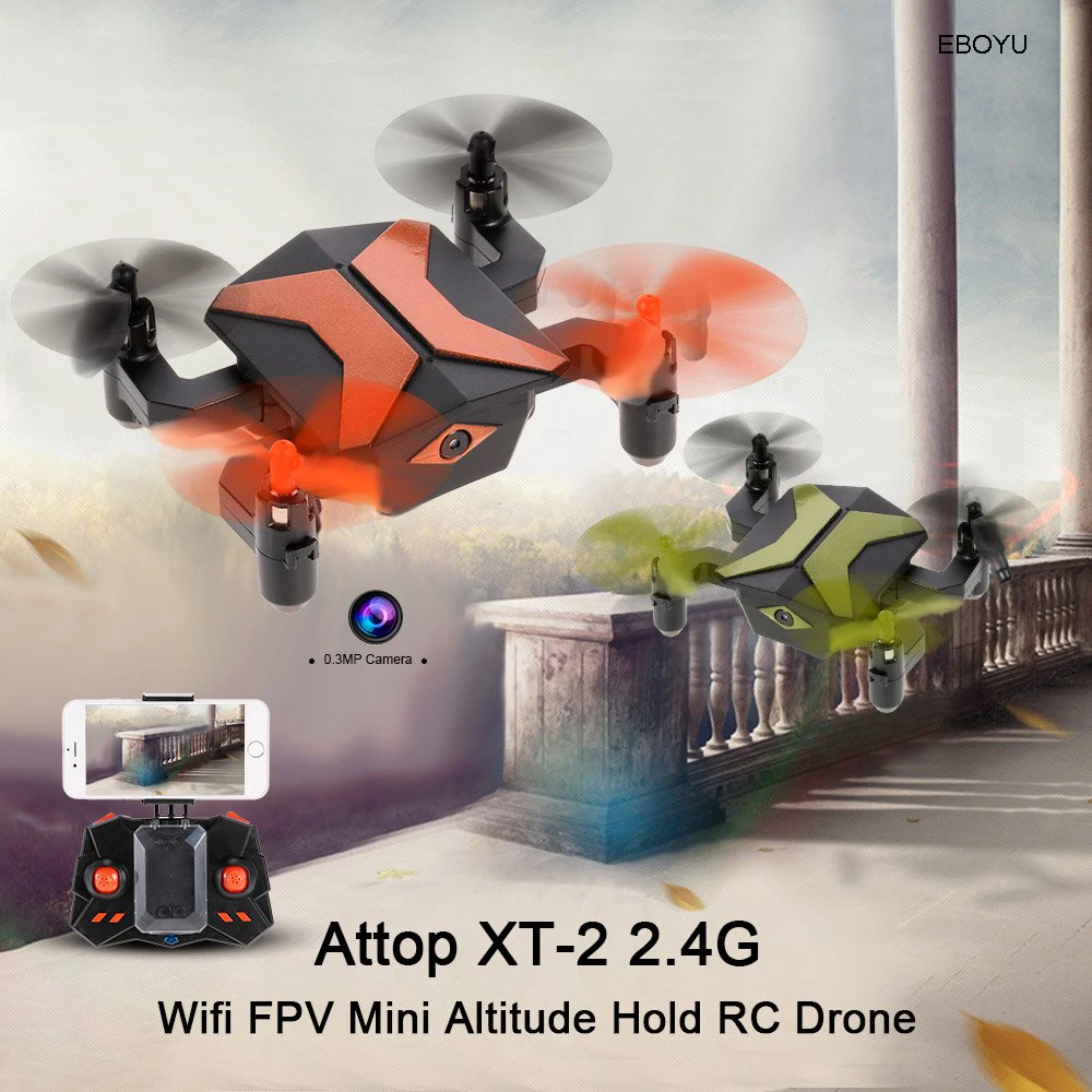 Квадрокоптер Attop складной 2 4G 0 3 МП Wi Fi FPV|remote control aircraft|rc helicopterhelicopter rc |