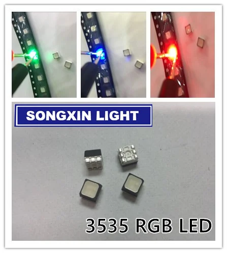 50 шт. smd 3535 светодиодный rgb PLCC6 3 в 1 SMD СВЕТОДИОДНЫЙ полноцветный RGB CHIP наружный