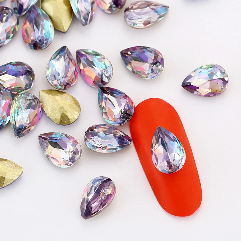 Nail Art Rhinestones Stones Jewelry Decoration sticke Tanzanite Laser Rhinestone Strass Glass rhinestones for clothing | Дом и сад