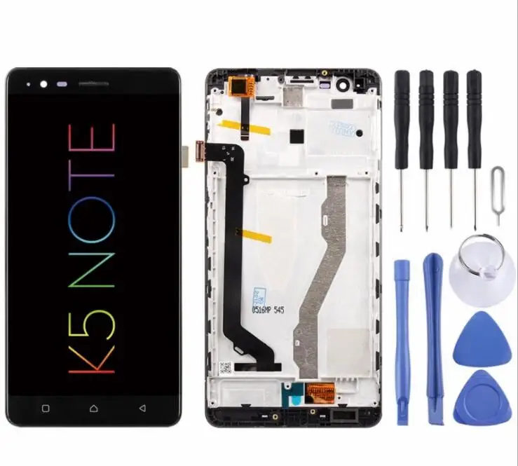 Для lenovo K5 Note A7020 A7020a48 K52t38 k52e78 ЖК-дисплей+ кодирующий преобразователь сенсорного экрана в сборе запасные части+ Инструменты - Цвет: black combo Frame