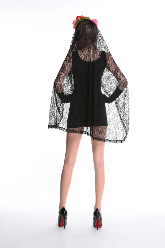 2016 взрослый костюм день скелета мертвецов женский сексуальный сахарный череп