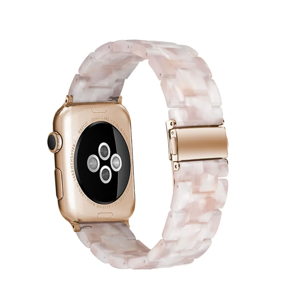Полимерный ремешок для часов Apple Watch Series 4 3 2 1 ремешок из нержавеющей стали браслет с пряжкой для iWatch Band 38 мм 40 мм 42 мм 44 мм ремешок