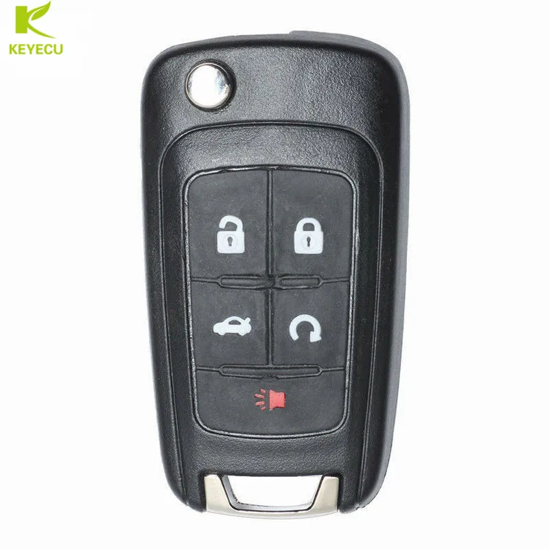 Сменный складной чехол KEYECU для автомобильного ключа-пульта с 5 кнопками Chevrolet Camaro
