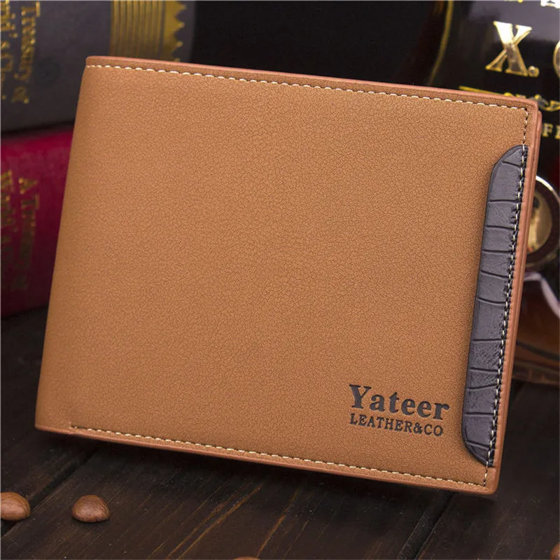Yateer высокое качество мужской Exposurer сшивание лоскутное письмо бумажник бренд