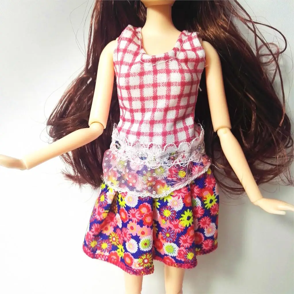 Fashion Flower Doll Dresses Package Hip Skirt For Barbie Handmade Dolls Accessories Clothes j118 | Игрушки и хобби