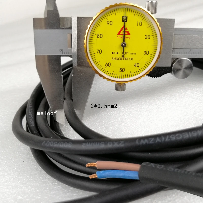 10 м резиновый мягкий кабель 18 AWG 0,75 мм2 силовой провод 2/3 жилы контакты медный провод проводник Электрический YZW кабель черный
