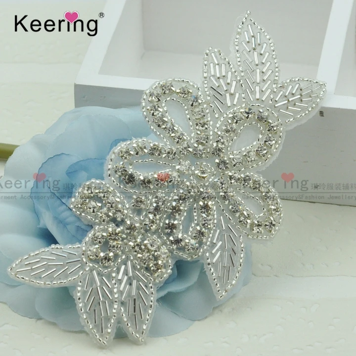 Горячая Распродажа ручная работа Стразы Украшенные бисером аппликации для