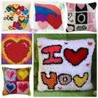 Дропшиппинг мультфильм сердце подушка защелка крюк комплект печатная подушка коврик сделай сам Ремесло Вышивка крестом Рукоделие нейлон вязание крючком подушка