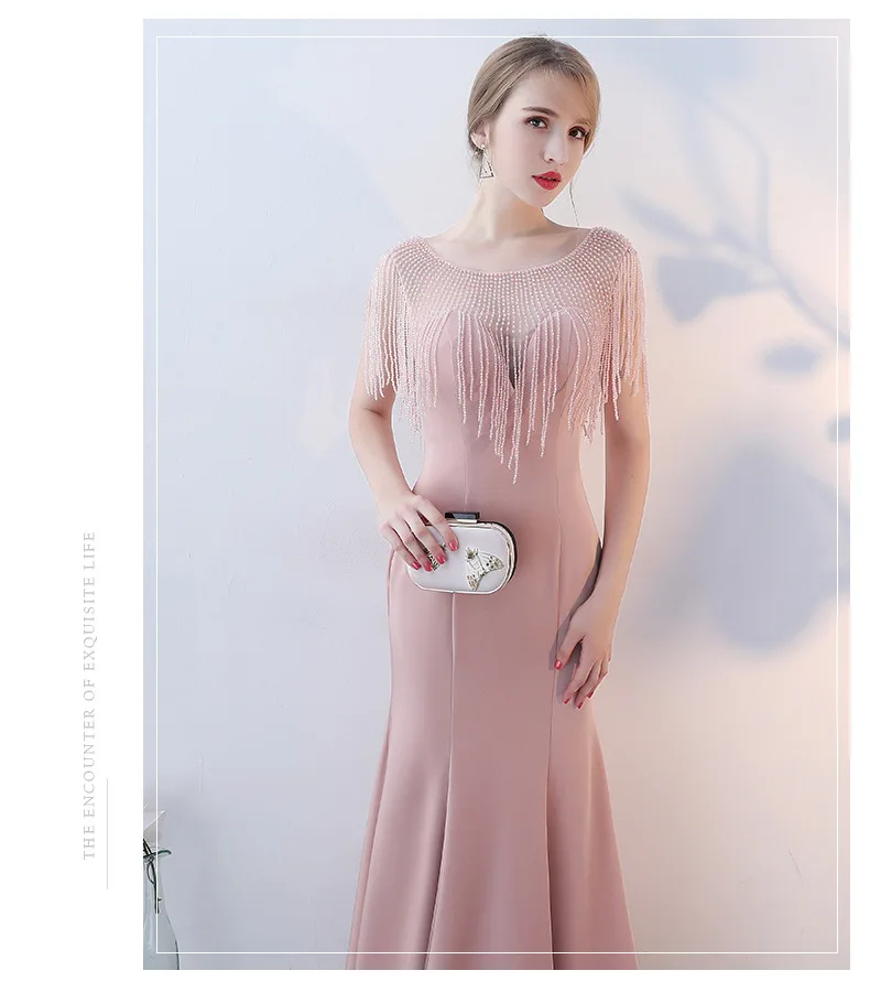Сексуальные атласные прозрачные шеи Роскошные Бисероплетение Vestidos De Festa