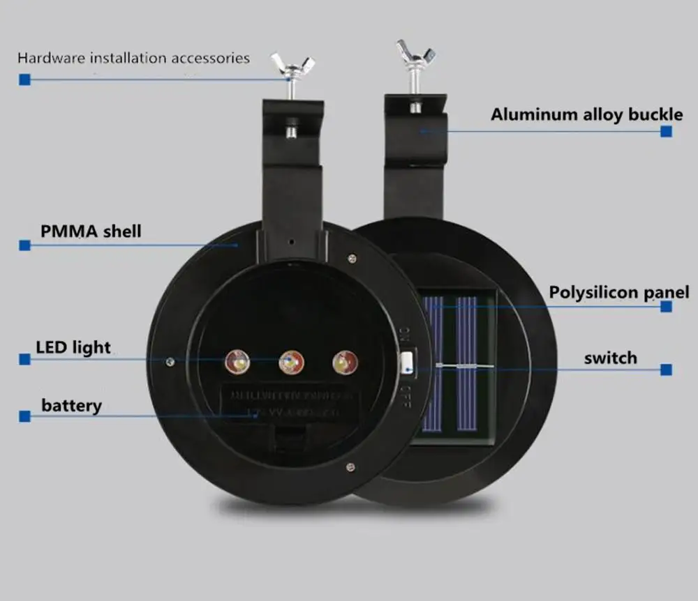 3 светодиода Водонепроницаемая Солнечная садовая лампа световая дорожка