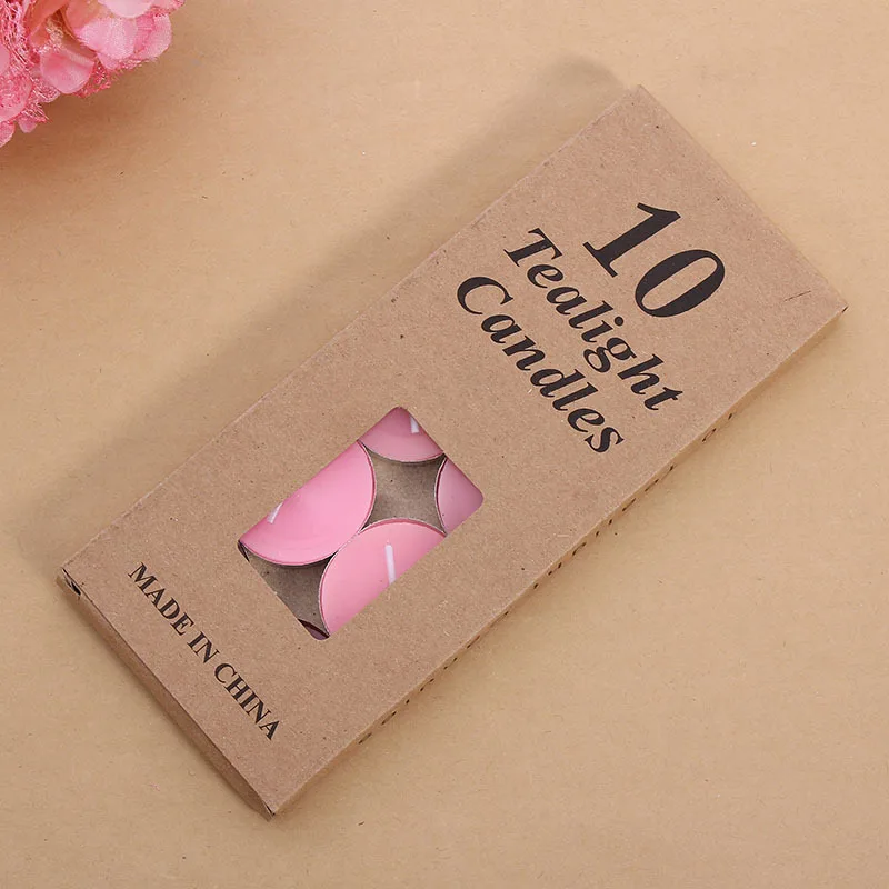 pink 10 шт./кор. маленькие мерцающие Декоративные Свечи романтические свечи желтый красный синий желтый чай освещение для дня рождения - Цвет: pink