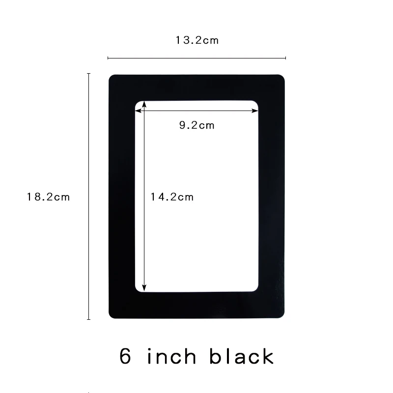 Black 6 inch YIBAI 6/7/10 дюймов магнитная фоторамка Применение для холодильника и железа ворсом на внутренней поверхности показать картинку из ПВХ - Цвет: Black 6 inch