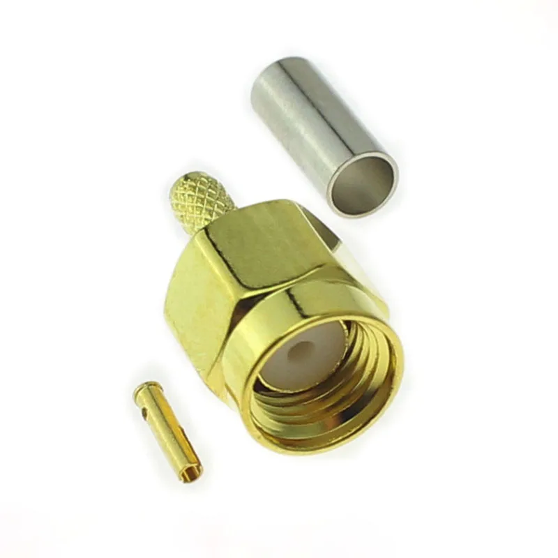 

5pcs SMA Connector Male Screw Hole RP-SMA-J-1.5 Anti-pole 50-1.5 Router Extension Connector