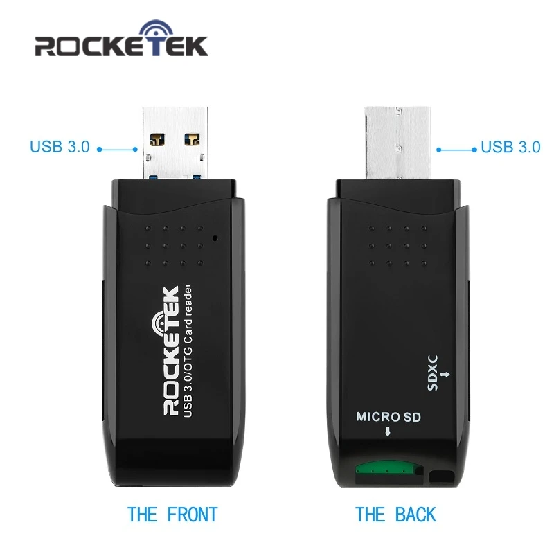 Rocketek Высокое качество usb 3 0 multi 2 в 1 устройство чтения карт памяти для SD TF micro pc