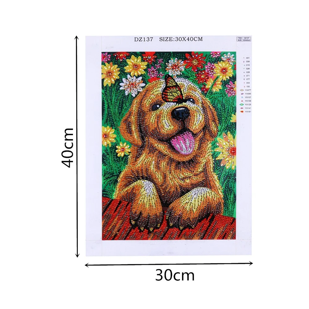2019 Special Shaped Diamond Painting Lovely Dog Pattern DIY 5D Partial Drill Cross Stitch Embroidery Arts Craft Diamante | Дом и сад