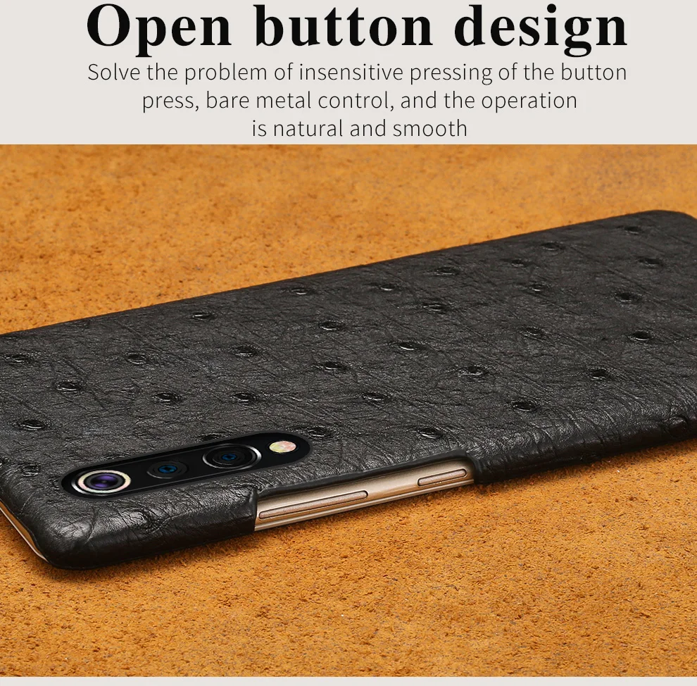 Натуральный страусиный кожаный чехол для телефона для Xiaomi mi 9 8 Lite Explore ore Pocophone F1 чехол s для Red mi Note 7 чехол роскошный чехол marvel