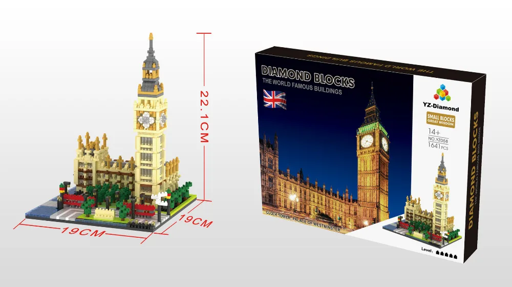 YZ Mini blocks Luxury World Architecture Building Toys pyramid Modell Bricks Big Ben Juguetes Burj Tower Girls Gifts | Игрушки и хобби
