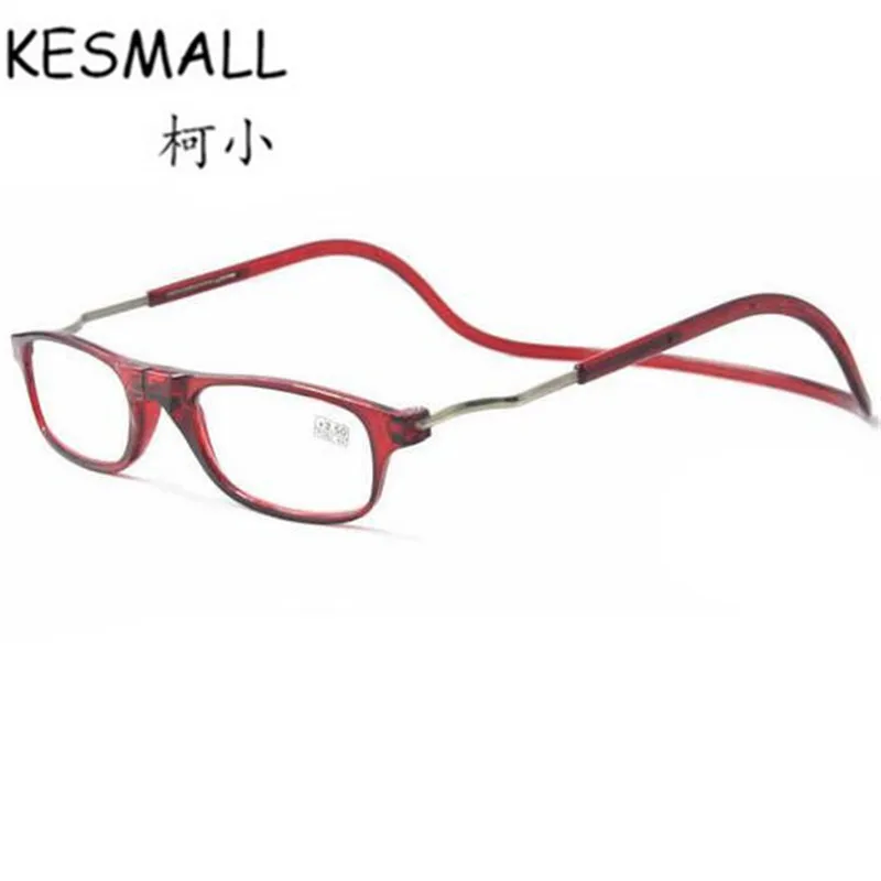 KESMALL Reading Glasses Women Men Magnetic Front Connect Eyeglass Hang Folding Acetate Frame Reader Gafas Lectura YL452 | Аксессуары для