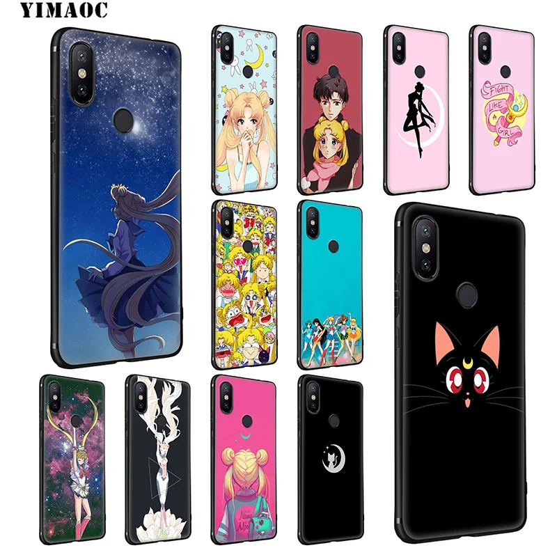 YIMAOC Sailor Moon Anime Soft Silicone Case for Xiaomi Redmi 7A Note 7 6 6A 5 4 4X 4A 5A S2 Plus K20 Pro Lite |