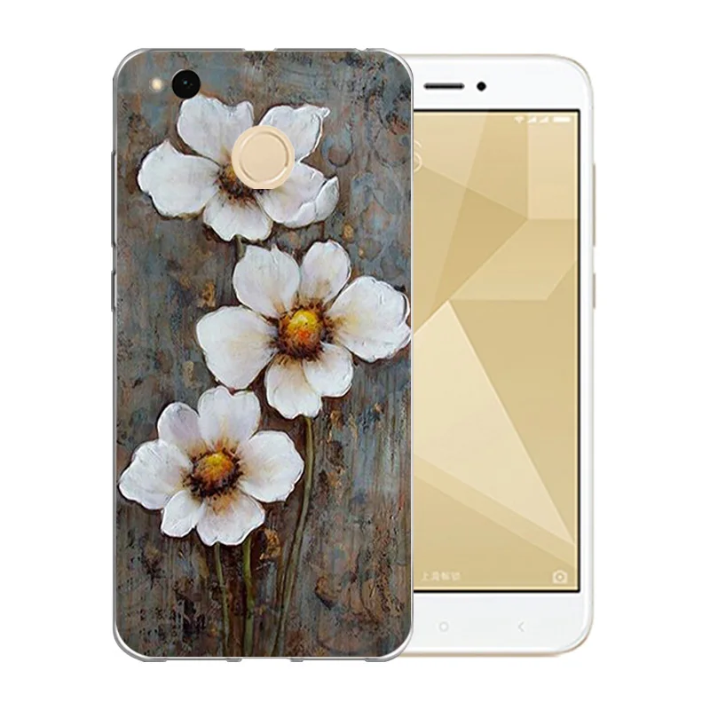 Мягкий ТПУ для Xiaomi Redmi 4X чехол Ван Гог шаблон 5 0 &quotдля 4 X задняя крышка Силиконовые