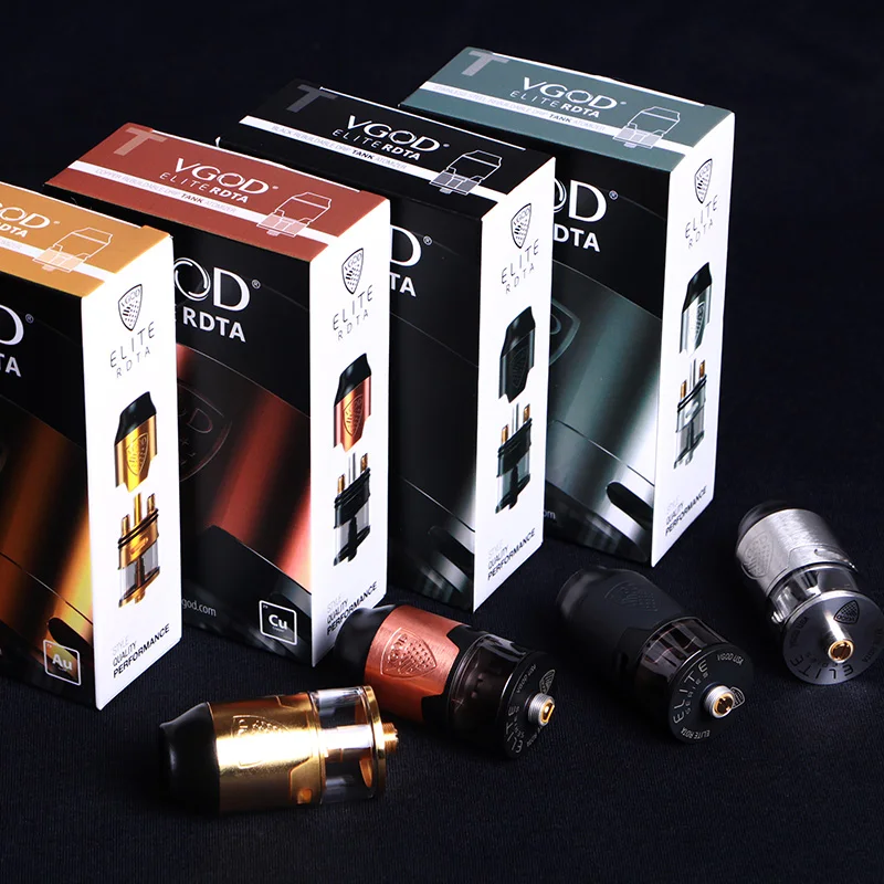 Original VGOD Elite RDTA Tank 24mm Rebuildable Dripping 510 fit elite pro mech Mod Kit Vaporizer Electronic Cigarette | Электроника