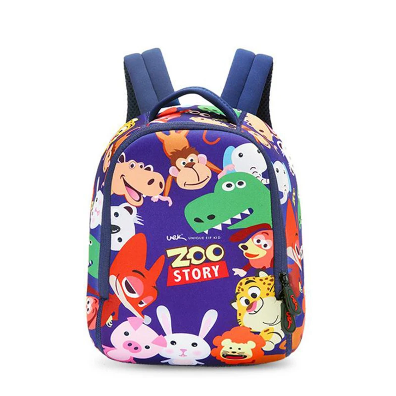 Модный детский рюкзак милый мультяшный с принтом животных студенческие школьные