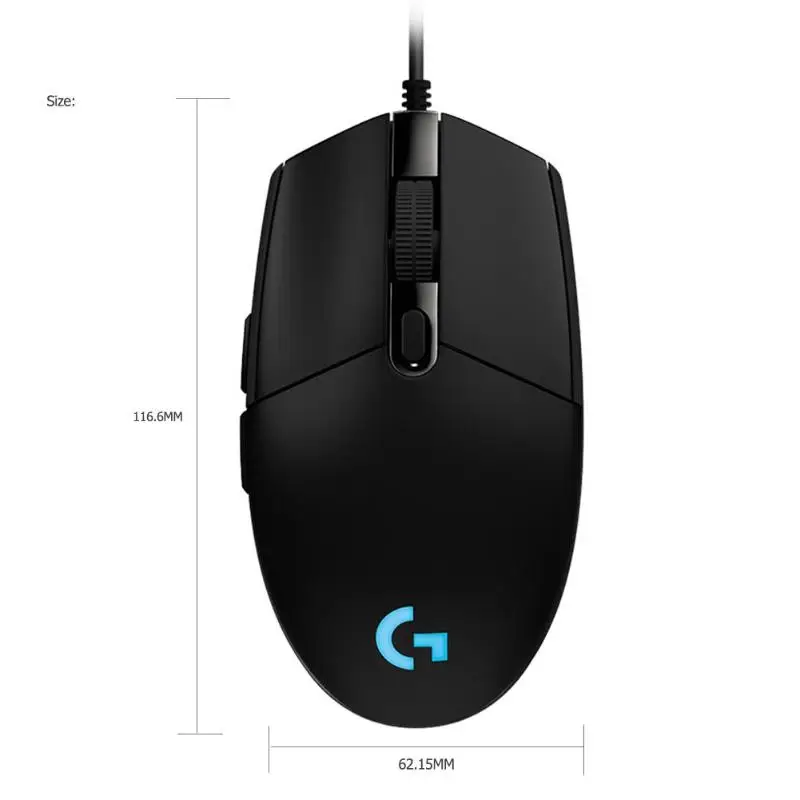 Logitech G102 6000 dpi USB PC игровая мышь компьютерная макро 6 программируемых механических клавиш мыши 6 кнопок RGB проводные мыши для ноутбука