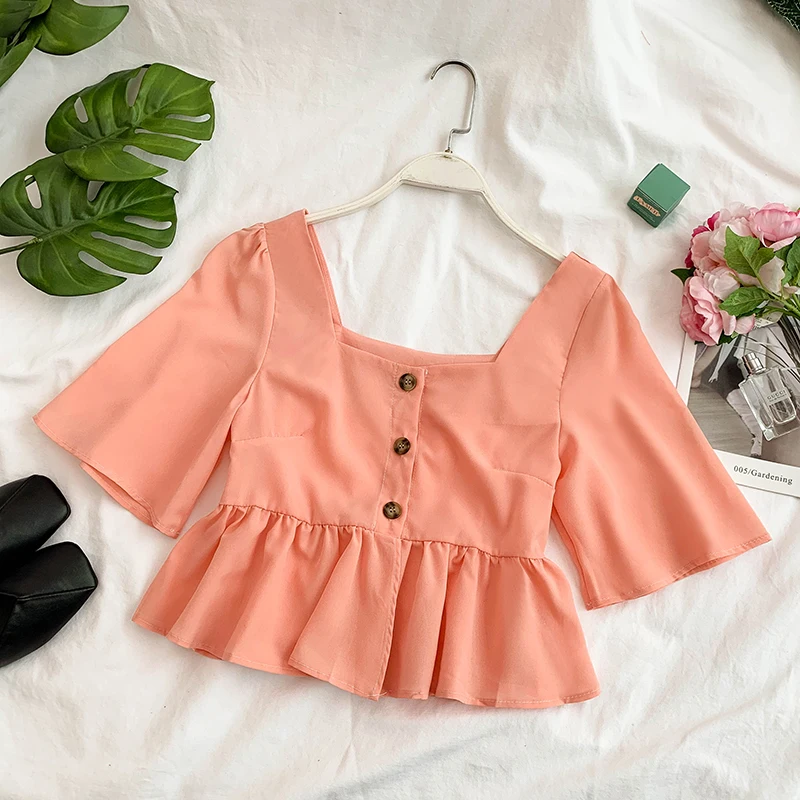 2019 новые модные женские туфли блузка рубашка дворцовый ретро-стиль ретро