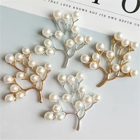 10 pcslot alloy creative gold pearls leaf pendant buttons ornaments jewelry earrings choker hair diy jewelry accessories