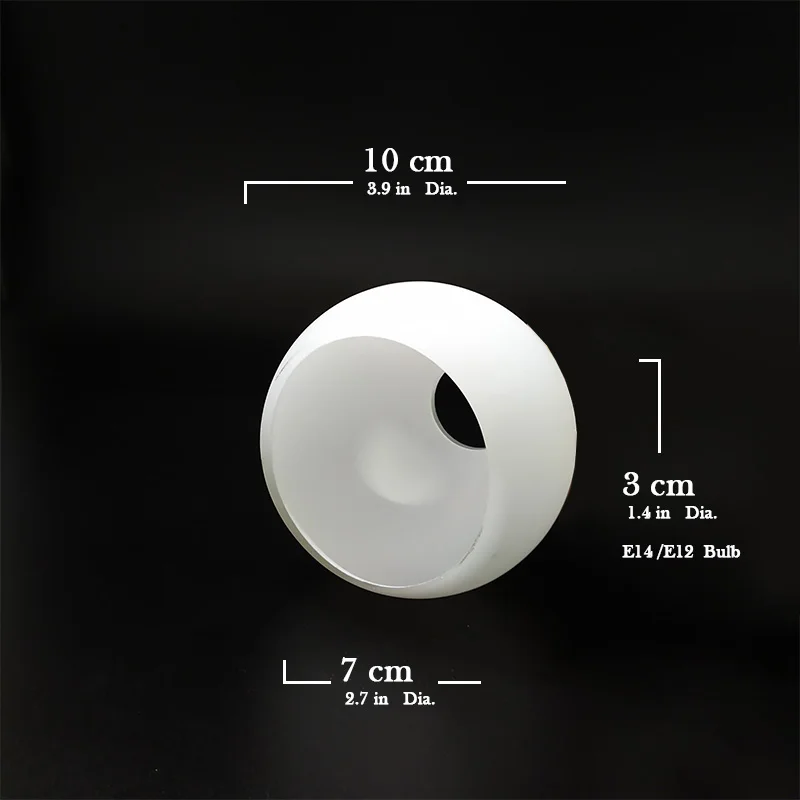 Small Spherical Молочно-матовый стеклянный Сферический абажур, ручная работа, высокое качество, 3 размера, для люстр, настенных светильников, домашний декор жемчугом в ночное время - Цвет корпуса: Small Spherical