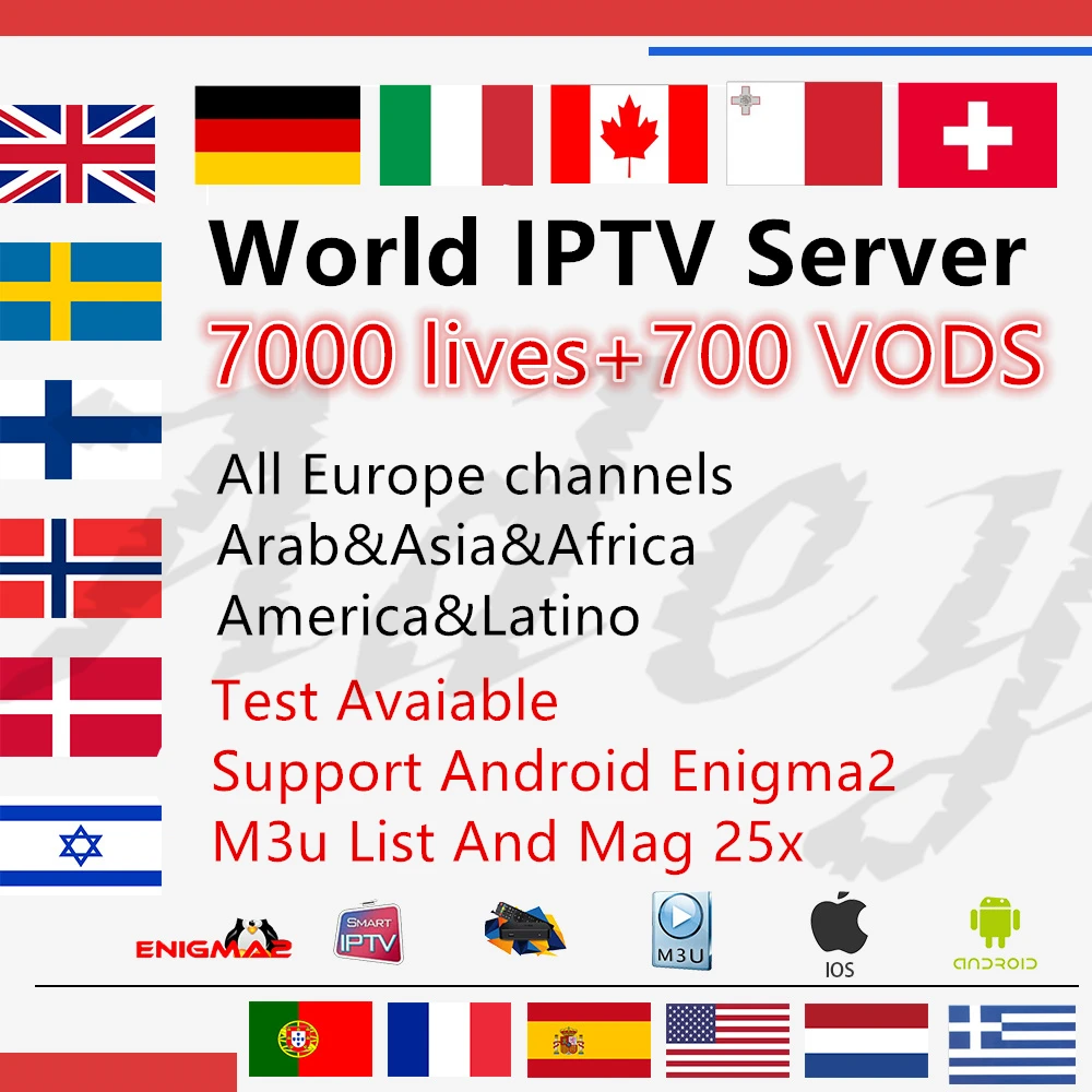 7000 Каналы мир глобальная IP ТВ Германии, Великобритании, США, Канада, французский IP ТВ латиноамериканских танцев 3/6/12 месяцев подписки для M3U Mag для приставки Android Smart ТВ