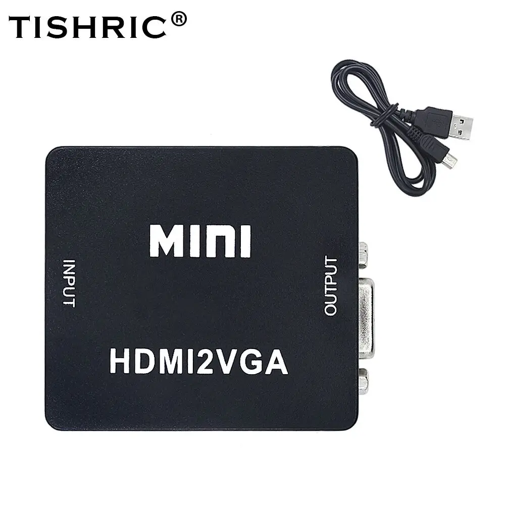 TISHRIC 2VGA/VGA22AV/AV2to VGA/AV аудио USB Мощность Выход конвертер адаптер Папа мама кабель