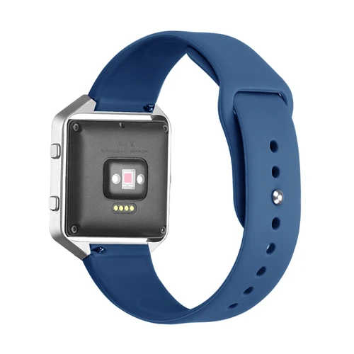 Синий Для Fitbit Blaze полос, силиконовый сменный ремешок для спортивных часов браслет на запястье для Fitbit Blaze Смарт-часы для фитнеса, маленький/большой - Цвет: Синий