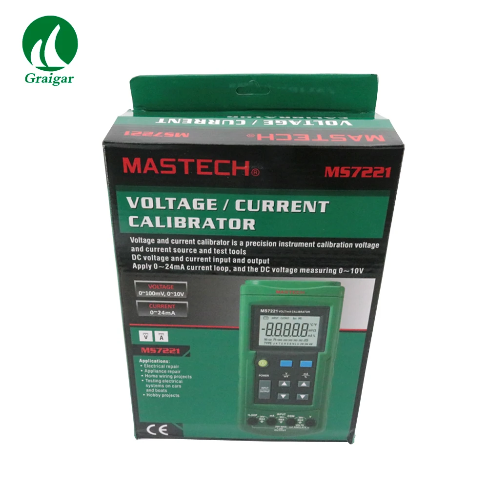 Mastech MS7221 Вольт/мА калибратор тока и напряжения Процесса Калибратор вольт мА калибратор кобура особенности тестовый свинец хранения