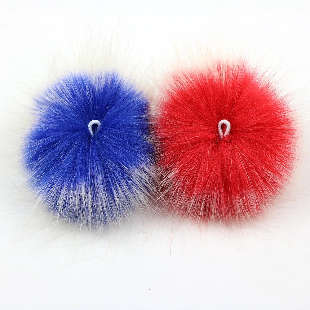 15 шт./лот 10 см помпоны из искусственного меха енота меховые шарики для вязаной