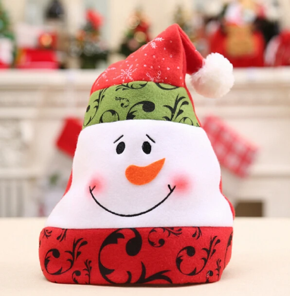 snowman Рождественская шапка для взрослых и детей, вечерние шапки Санта-Клауса, оленя, снеговика, лося, подарок - Цвет: snowman