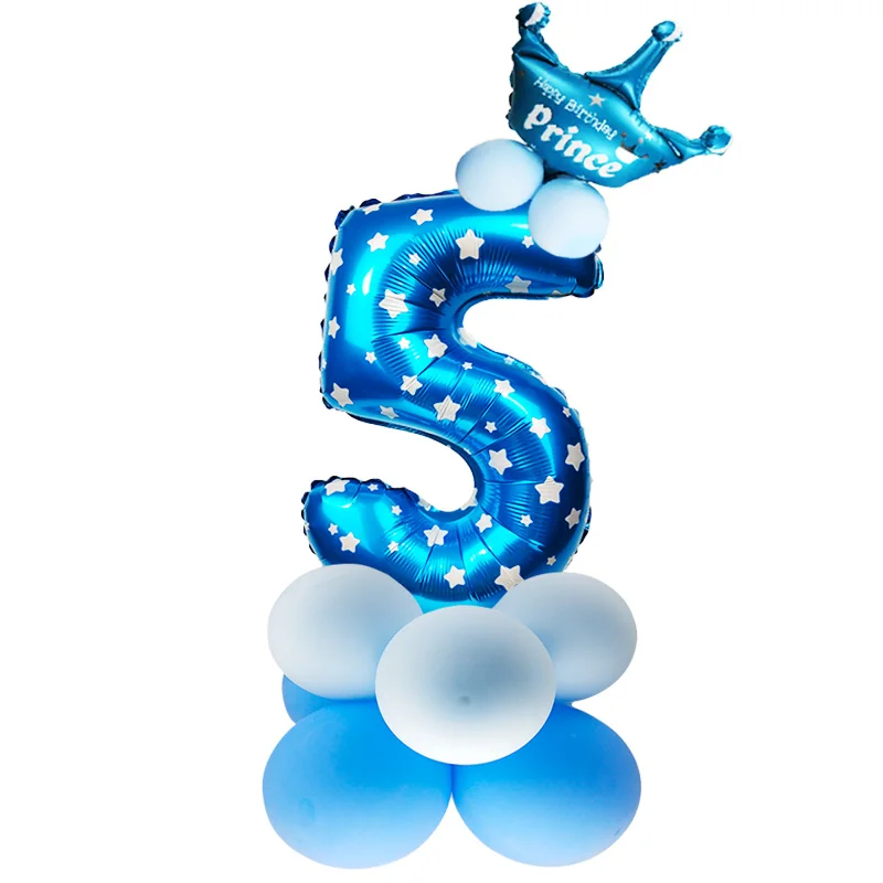 Number Balloon 5 Шар Цифра количество шар День Рождения украшения Дети шар 1-й воздушный шар на день рождения номер надувные цифры деко день рождения - Цвет: Number Balloon 5