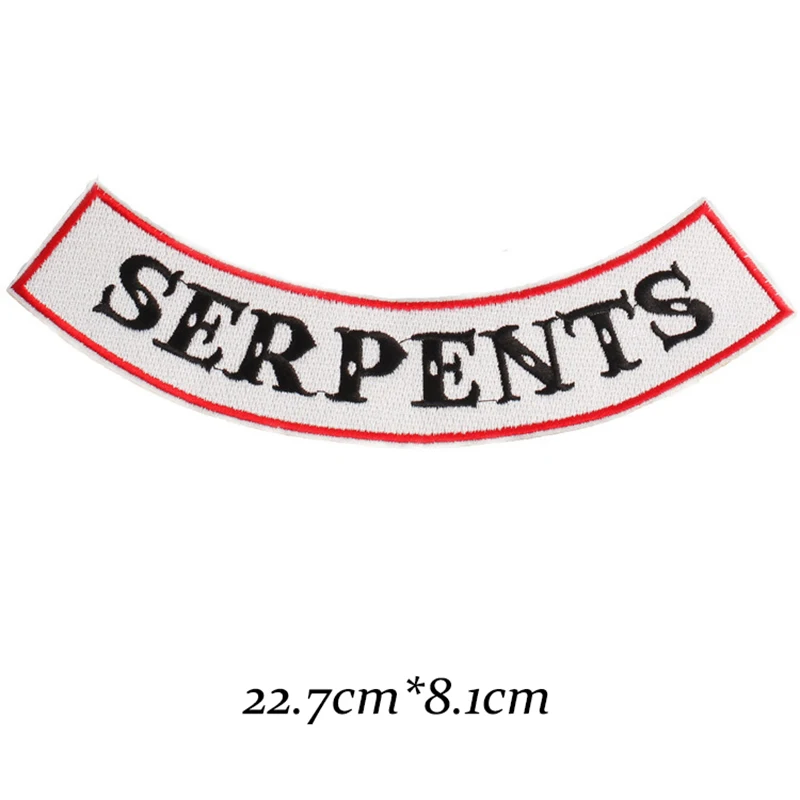 Ханука "South Side serpents" Змея заплаты вышивки для Костюмы DIY полосатая одежда Наклейки Аппликации расходные материалы