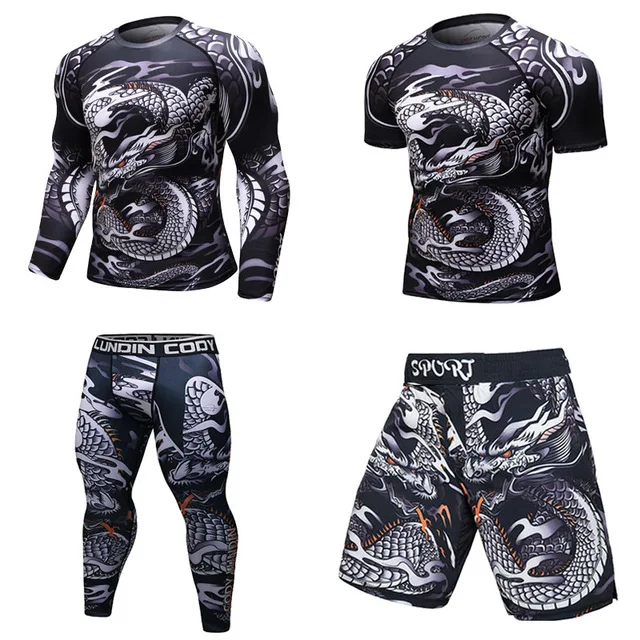 10 Фирменная Новинка BJJ ММА отработать сжатия Рашгард футболка для мужчин VS PK упражнения 3D фитнес колготки бодибилд Крест fit Рашгард - Цвет: 10