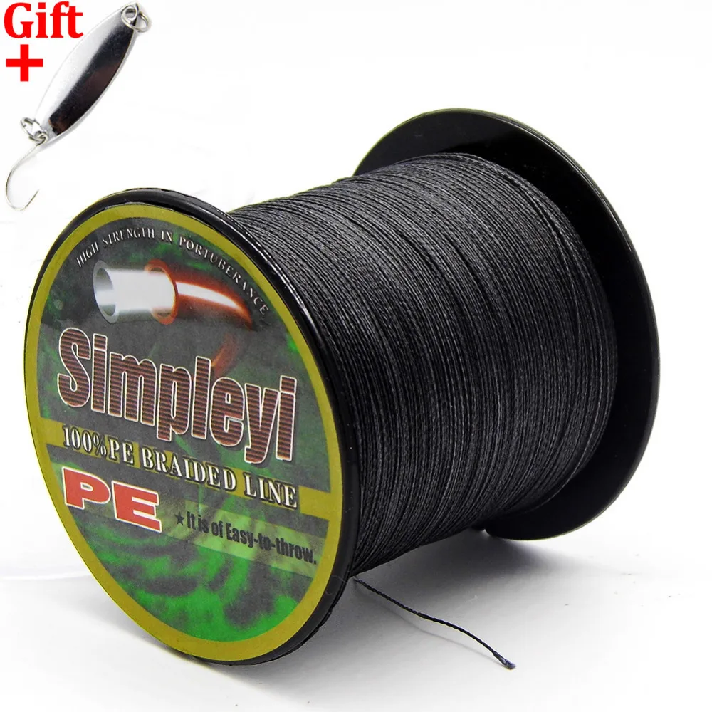 Simpleyi приманка в подарок 500 м 6-100LB 4 Stran PE плетеная леска силовой провод