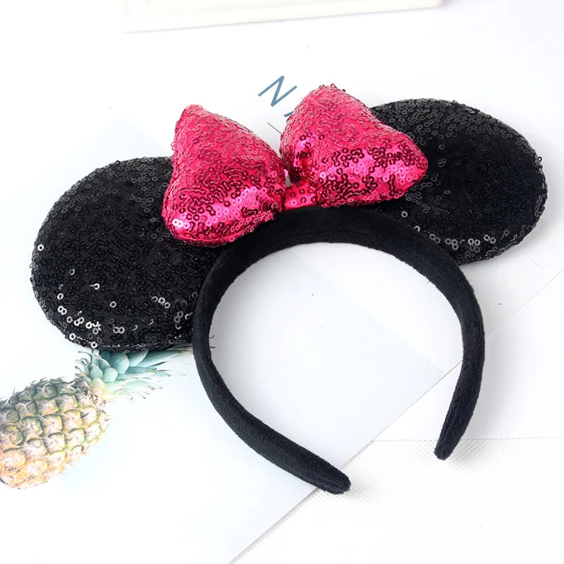 Disney/высокое качество, аксессуары для девочек, милый обруч Микки Маус, блестящая повязка на голову, шпилька, вечерние украшения - Цвет: B