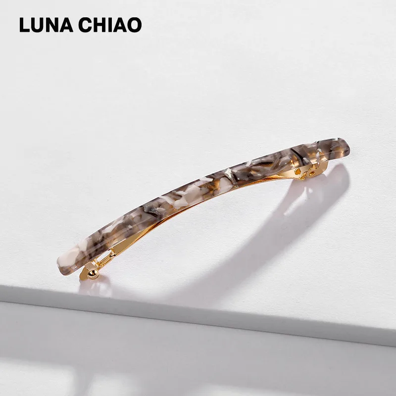 LUNA CHIAO, женские Украшения для волос, аксессуары для волос, черепаха, акриловые заколки, заколки для волос - Окраска металла: Grey