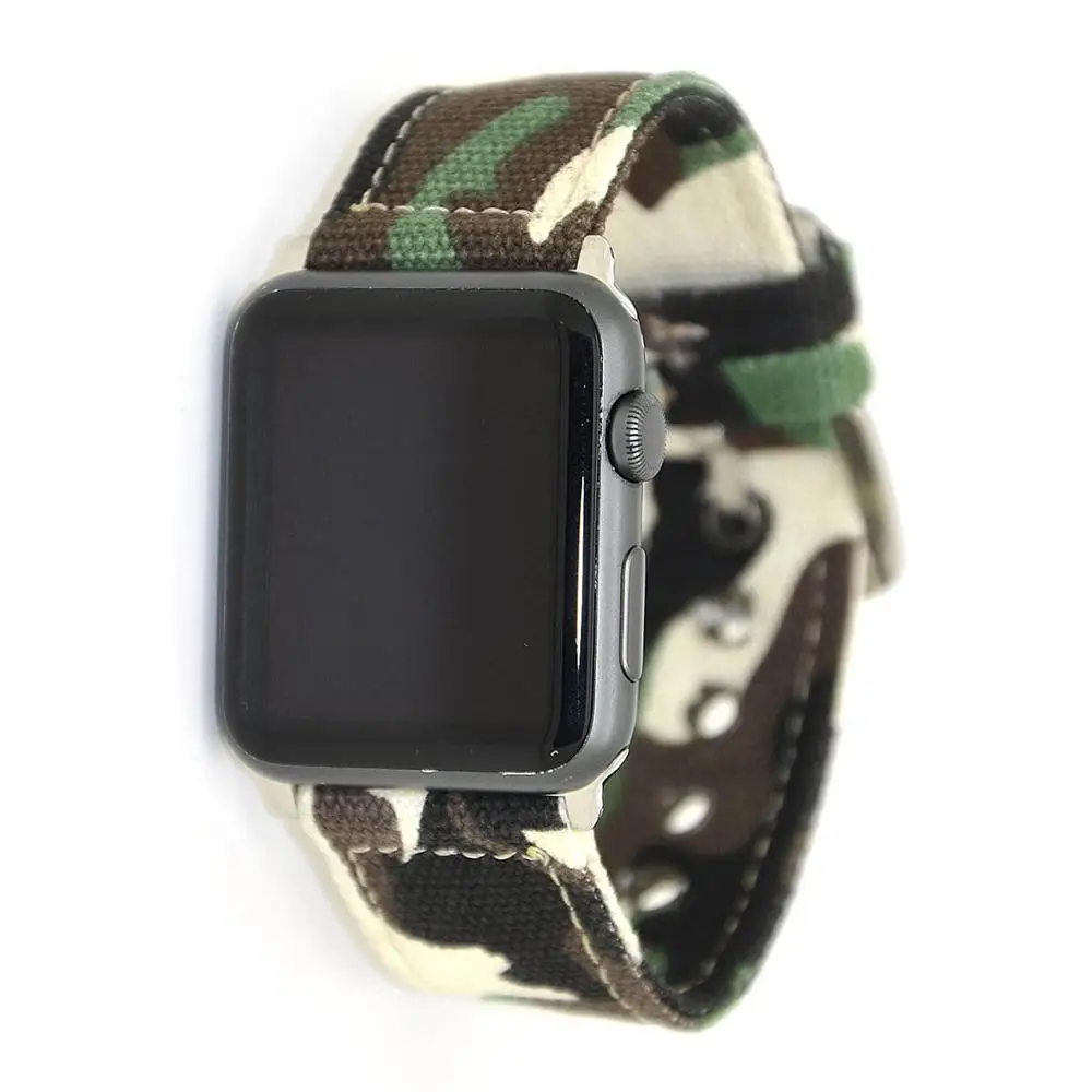 Зеленый Eastar камуфляж нейлон ремешок Ремешок для наручных часов Apple Watch, версии 5 Группа серии 4/3/2/1 Спортивный Браслет, 42 мм, 38 мм, версия для наручных часов iwatch, ремешок - Цвет ремешка: Зеленый