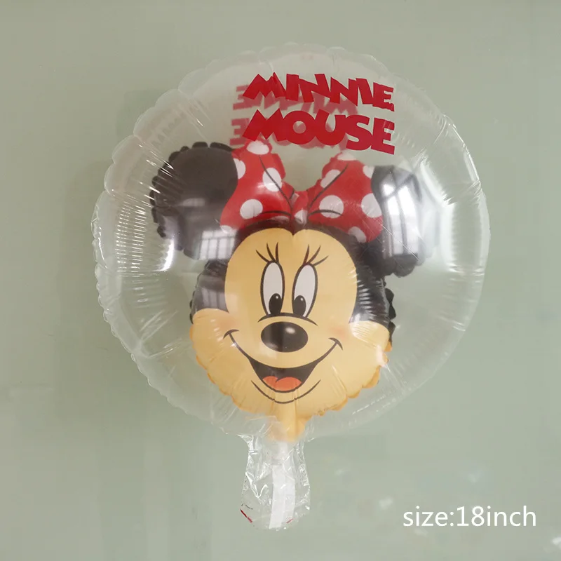 18R04001 red minnie Воздушные шары в форме Микки, Минни большой гигантский 112 см большой красный бант стоячие воздушные шары в форме мыши для детей день рождения украшения - Цвет: 18R04001 red minnie