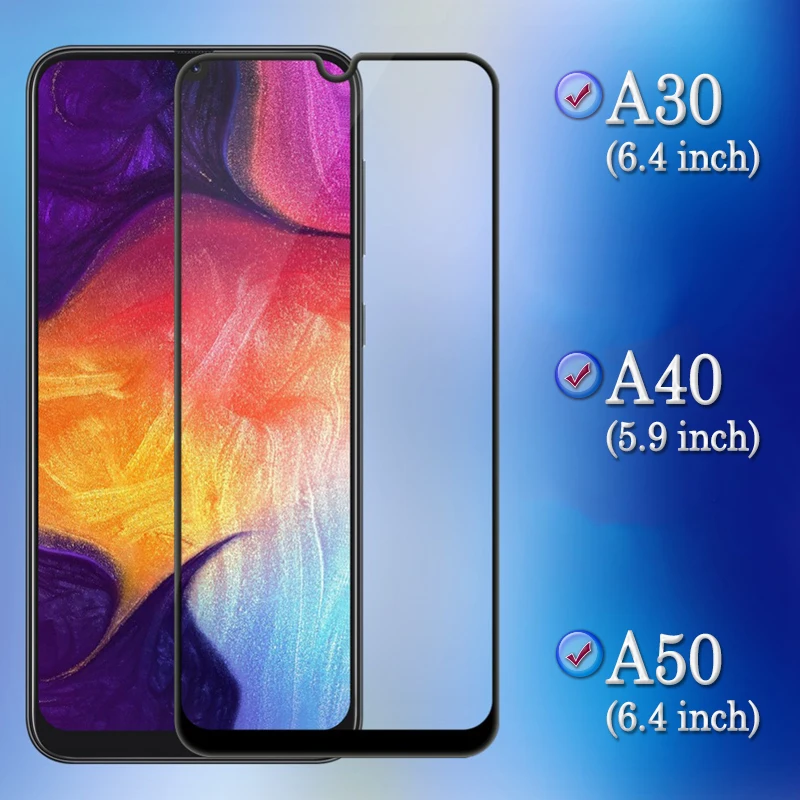 Защитное стекло для samsung a50 закаленное стекло galaxy a30 a40 a 30 40 50 Защитная пленка для экрана SAM galaxy 9H tremp glass es