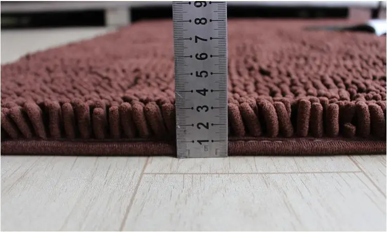 Длинный Противоскользящий коврик из синели толстые напольные коврики для