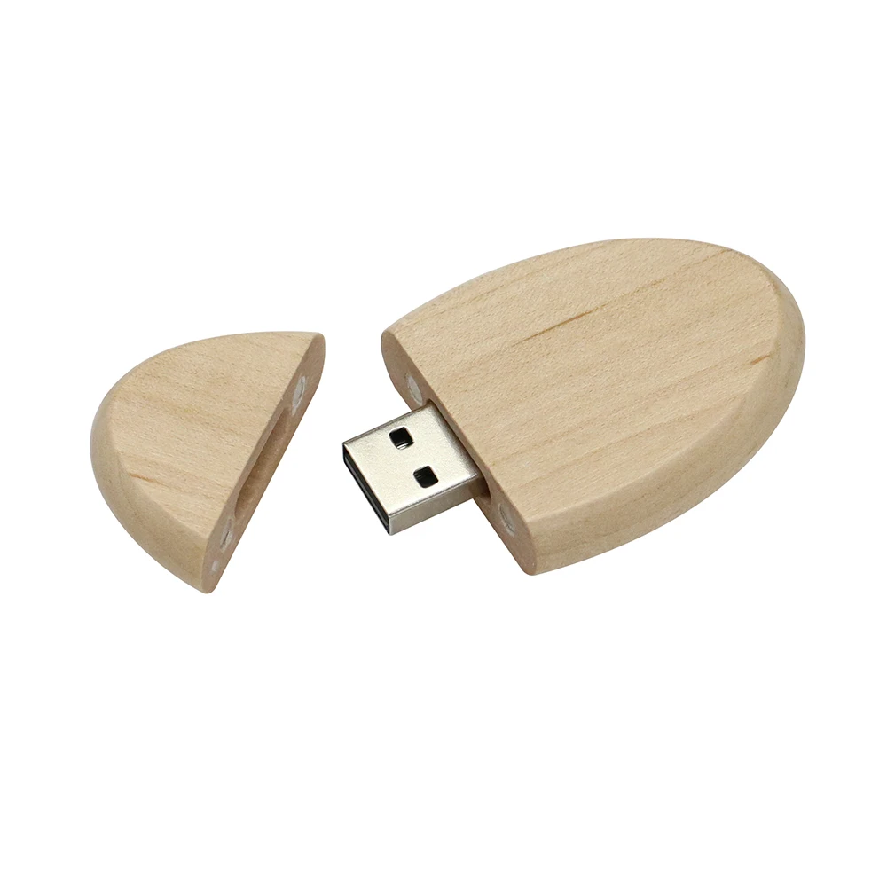 USB-флеш-накопитель овальной формы из орехового дерева 4 ГБ 8 16 32 64 USB 2 0